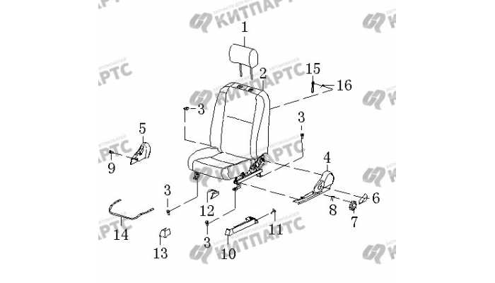 Сиденье водителя. Вид 2. BYD F3 (F3R)