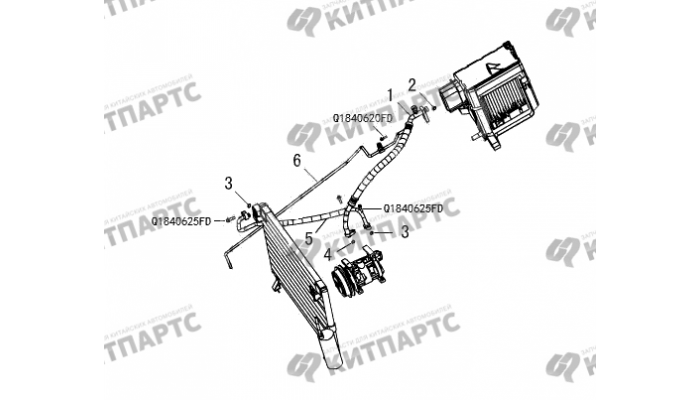 Шланг компрессора кондиционера Great Wall Wingle 5